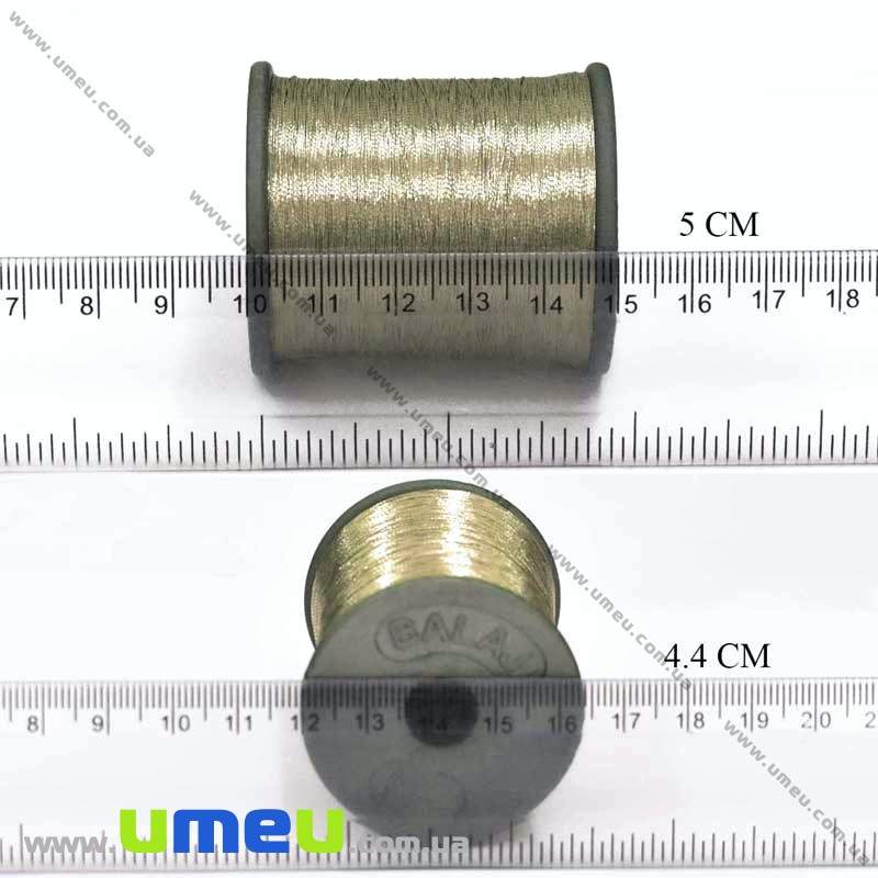 Нить металлизированная 0,1 мм, Оливковая светлая (KNT-028173)