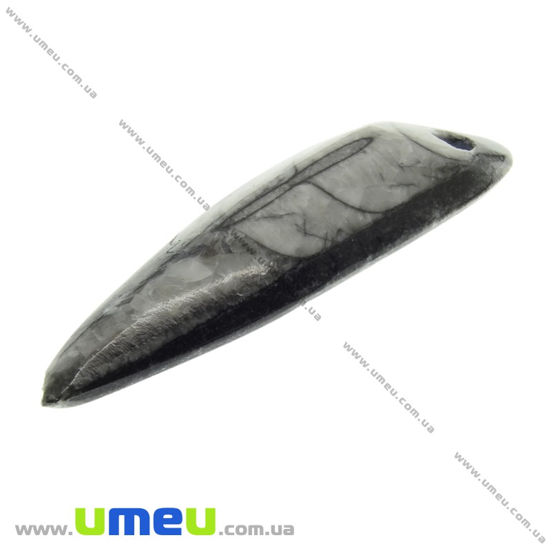 Підвіска з натурального каменю, Ортоцерас, 60х18 мм (POD-033547)