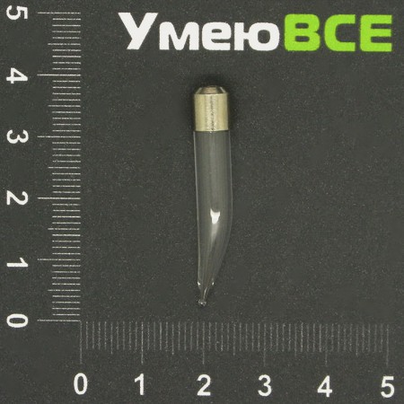 Скляна баночка з гвинтом Ікло, Прозора, 36х7 мм (DIF-006710)