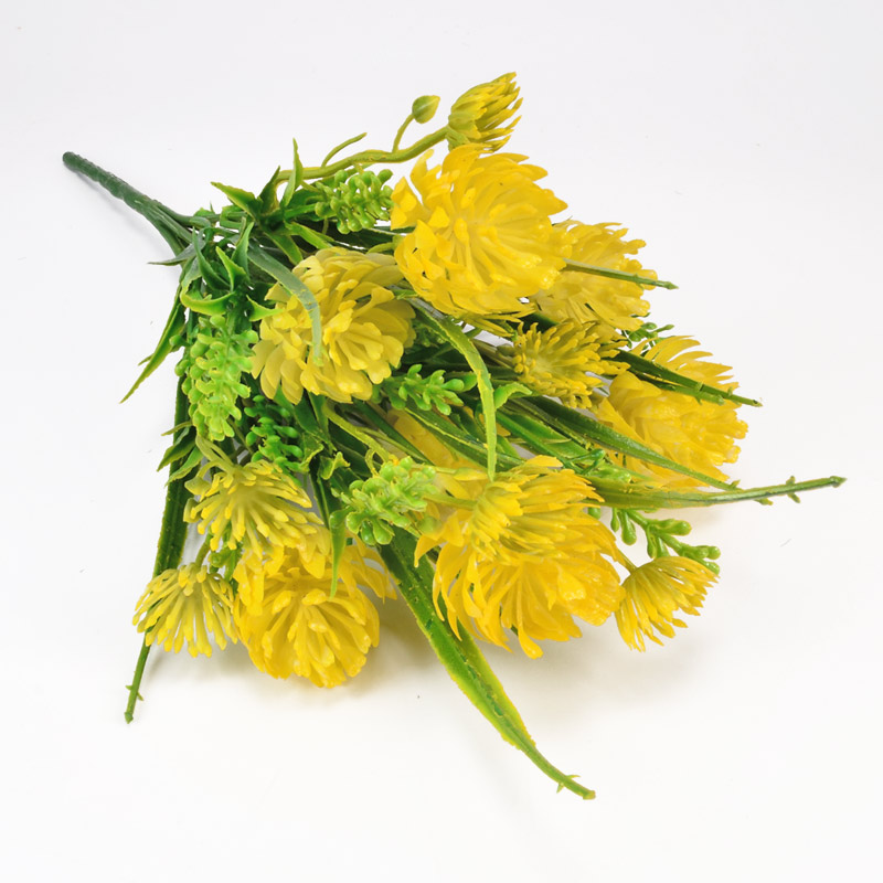 Букет декоративний, 33 см, Жовтий (DIF-054041)