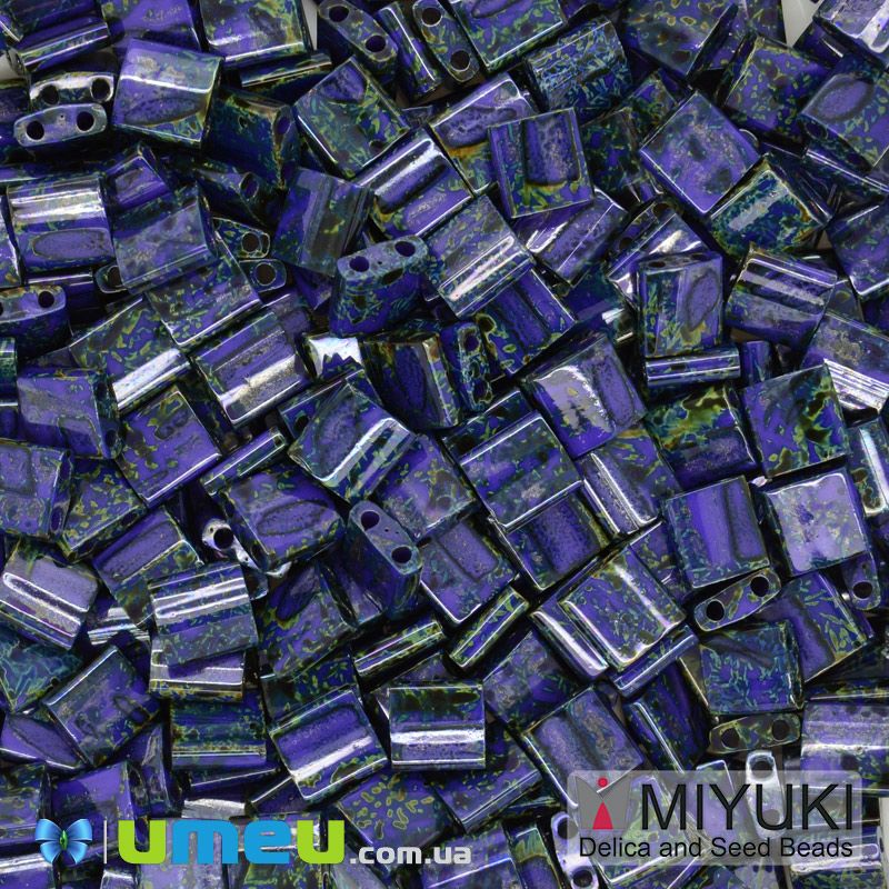 Бісер японський Miyuki TILA №4518, 5х5 мм, Синій темний (BIS-046061)