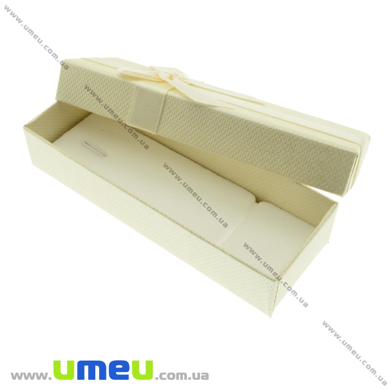 Подарункова коробочка Прямокутна, 12х4,5х2,5 см, Кремова (UPK-023187)