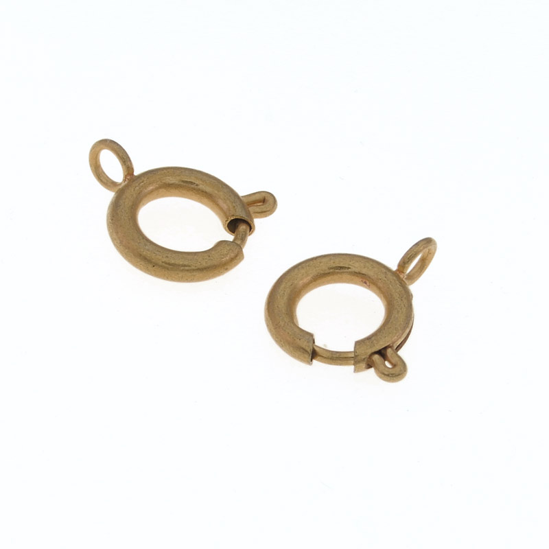 Замок-карабін круглий із нерж. сталі, 10 мм, Золото (STL-055601)