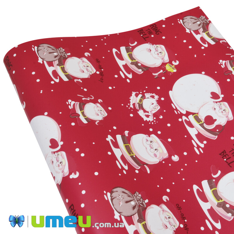 Пакувальний папір Новорічний, Червоний, 76х100 см (UPK-043021)