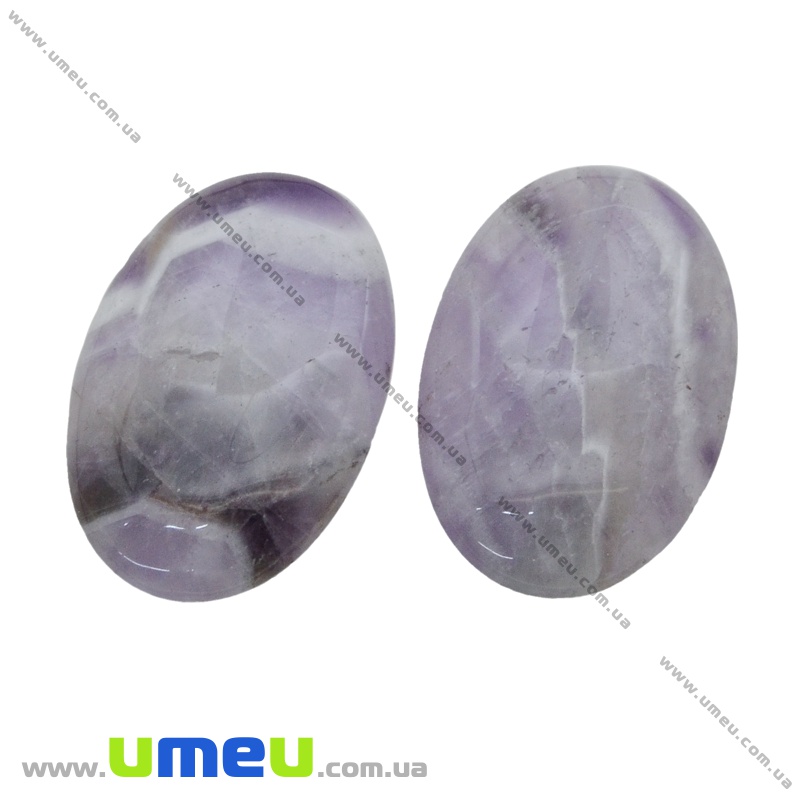 Кабошон нат. камінь Аметист, Овал, 45х30 мм (KAB-036135)