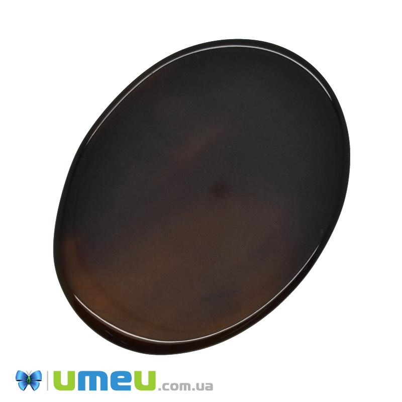 Кабошон нат. камінь Агат коричневий, Овал, 39,4 х29,2 мм (KAB-050611)