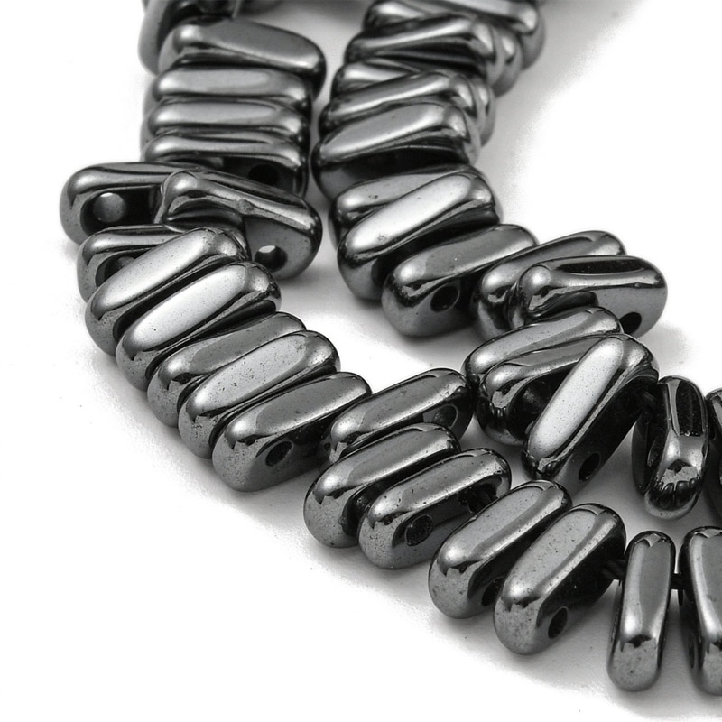 Бусины Гематит, Нат. камень, 2 отверстия, 8х4х2,5 мм (BUS-057826)