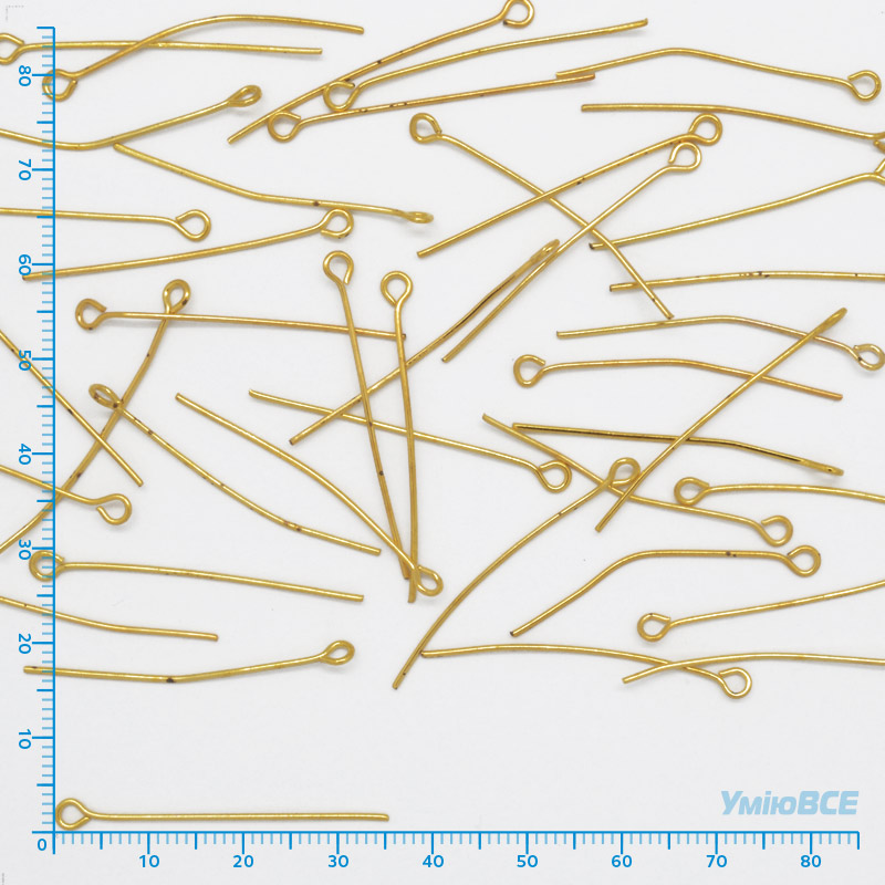 Булавки, Золото, 3,5 см, 0,7 мм (PIN-000276)