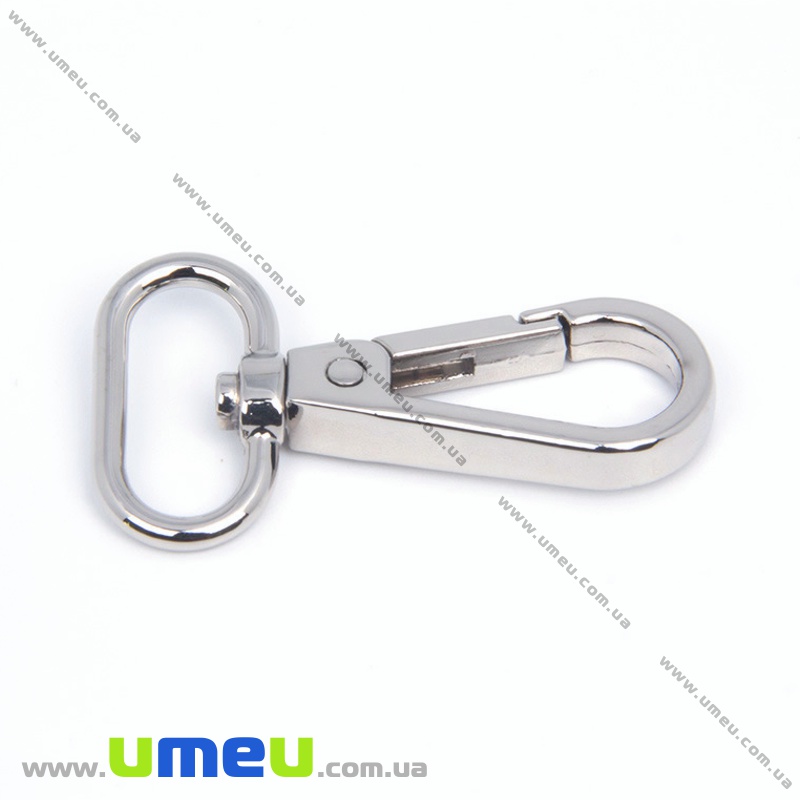 Замок-карабін поворотний, Темне срібло, 48х25 мм (ZAM-036191)