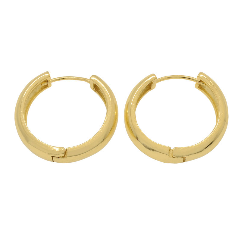 Серьги-кольца Huggie Позолота 18 kt, 24,5х24х5 мм (OSN-053099)