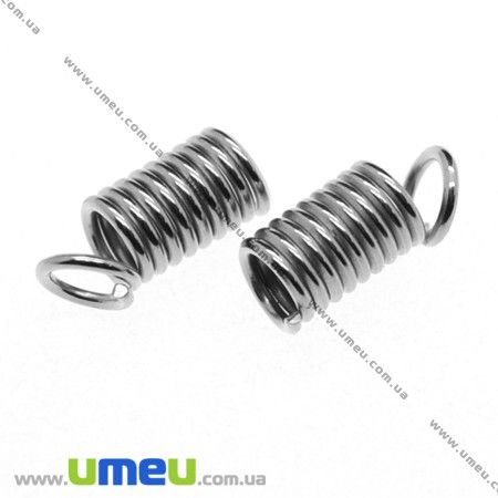 Затиск пружинка, 10х4,5 мм, Темне срібло (ZAG-008074)