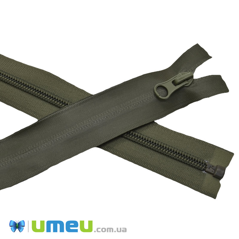 Блискавка спіральна роз'ємна Водовідштовхувальна 80 см, Тип 7, Хакі (ZIP-045353)