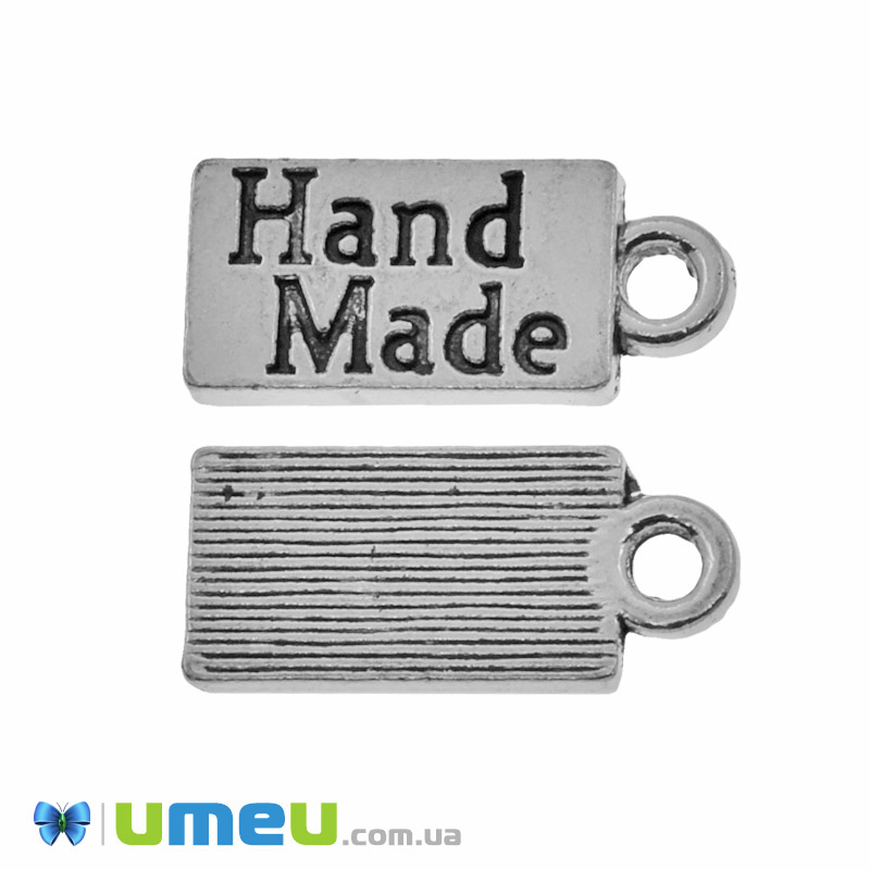 Підвіска метал. Hand Made, 14,5х6,5 мм, Античне срібло (POD-049534)