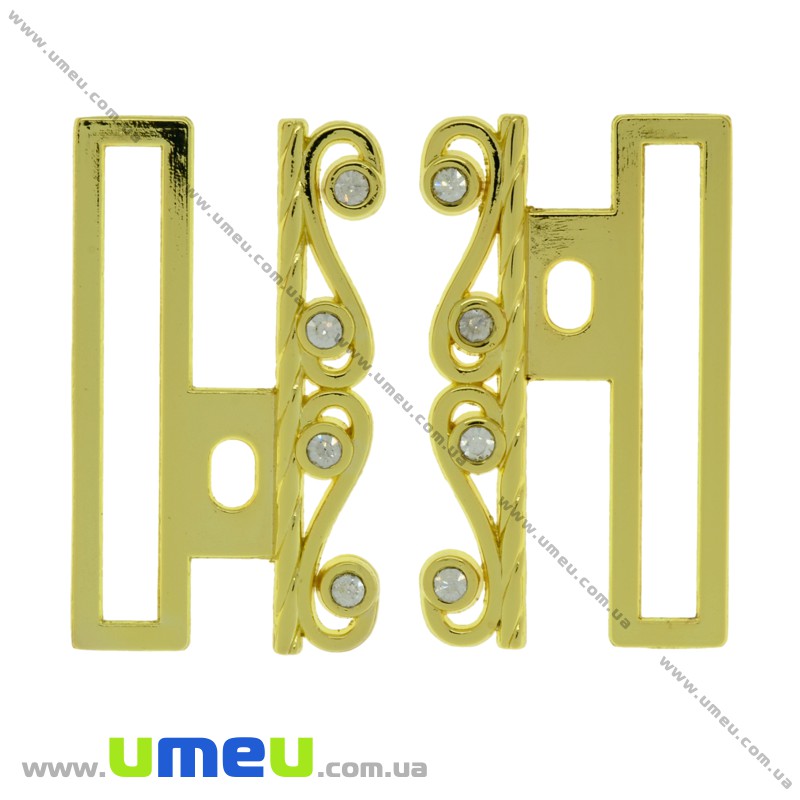 Пряжка металева роз'ємна, 56х41 мм, Золото (SEW-023975)