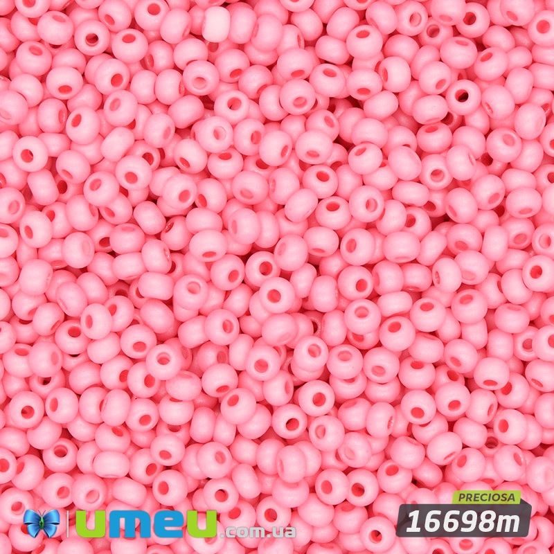 Бісер чеський №816m/16698m, Рожевий, Матовий, 10/0 (BIS-043934)