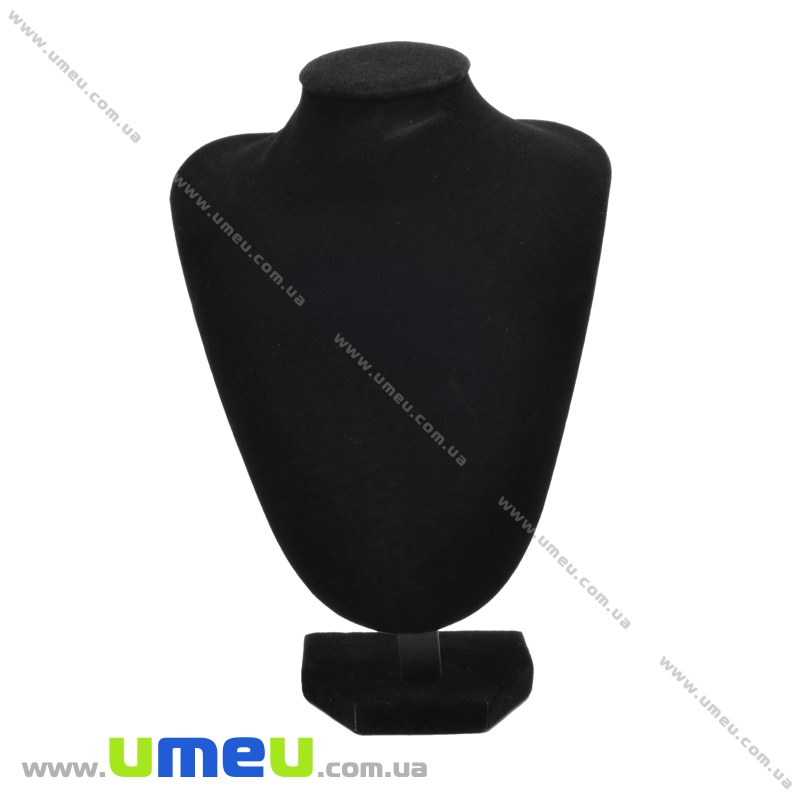 Підставка під кольє оксамитова Шия, 21х16 см, Чорна (UPK-034719)
