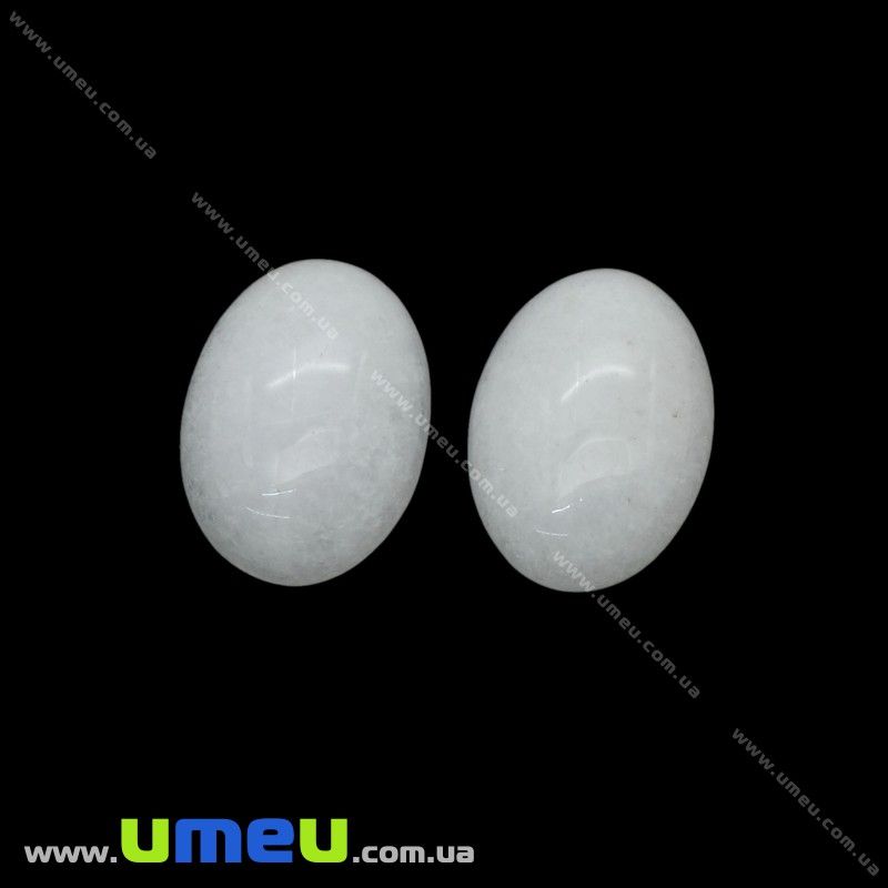 Кабошон нат. камінь Нефрит білий, Овал, 18х13 мм (KAB-020291)