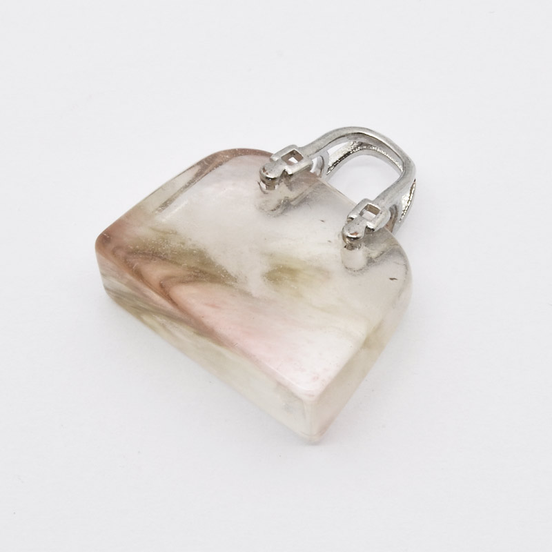 Підвіска Сумочка, Імітація натурального каменю, 26х24х10 мм (POD-054445)