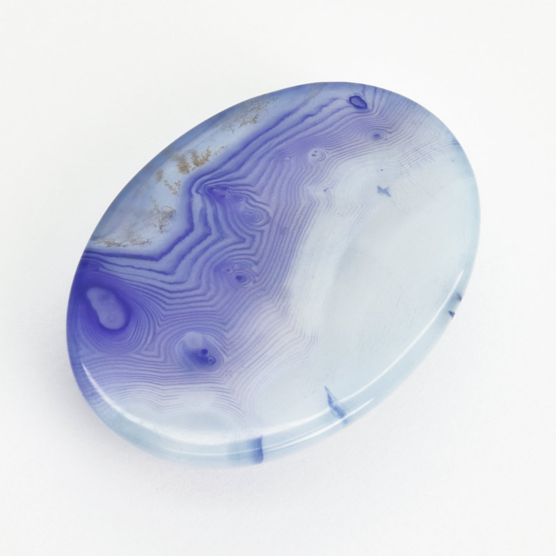 Кабошон нат. камінь Агат фіолетовий, Овал, 40х30 мм (KAB-050603)