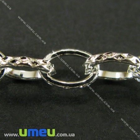 Ланцюг, Світле срібло, 7х4 мм (ZEP-000426)