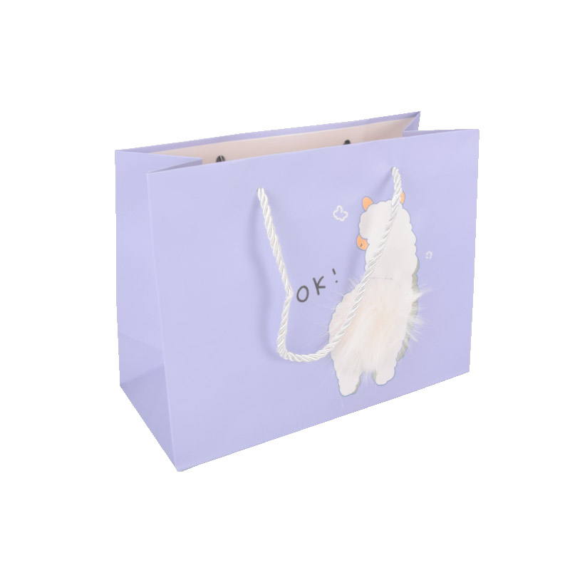 Подарунковий пакет Овечка, 23х18х10 см, Бузковий (UPK-035635)