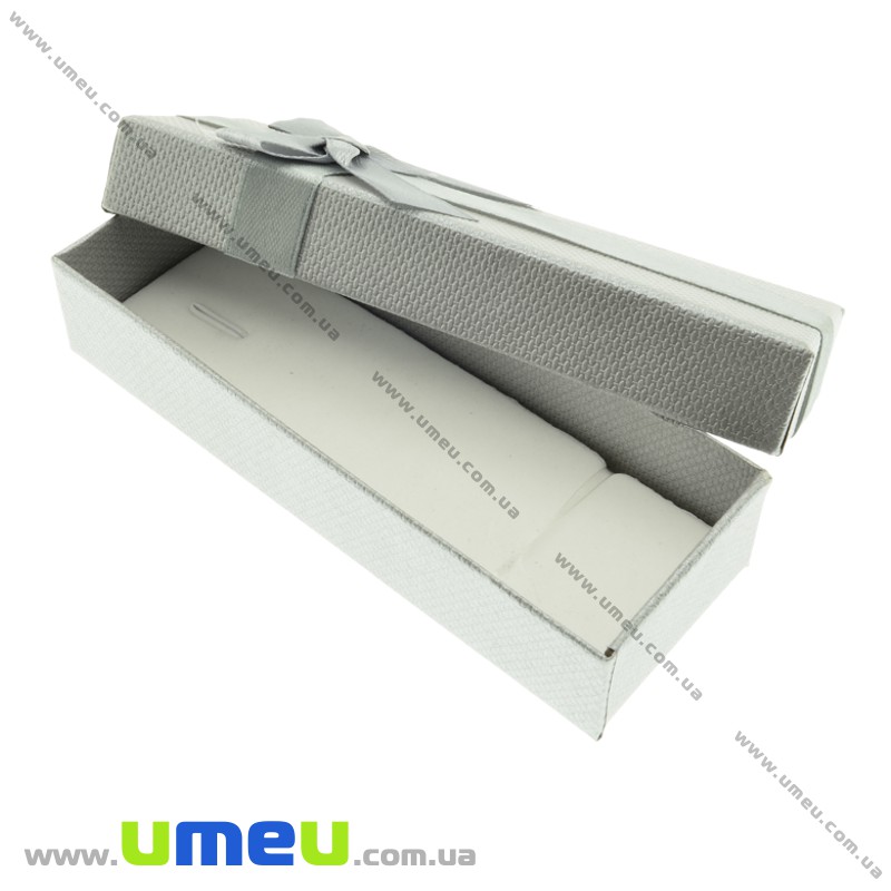 Подарункова коробочка Прямокутна, 12х4,5х2,5 см, Сіра (UPK-023185)