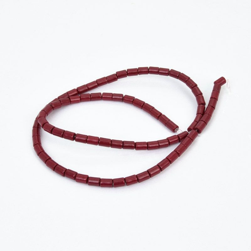 Намистини Бірюза пофарбована, Синт. камінь, 5х3 мм, Циліндр (BUS-057561)