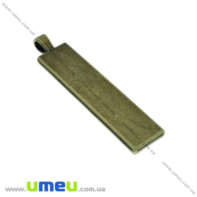 Основа прямокутна, 60х13 мм, 50х10 мм, Антична бронза (OSN-033681)