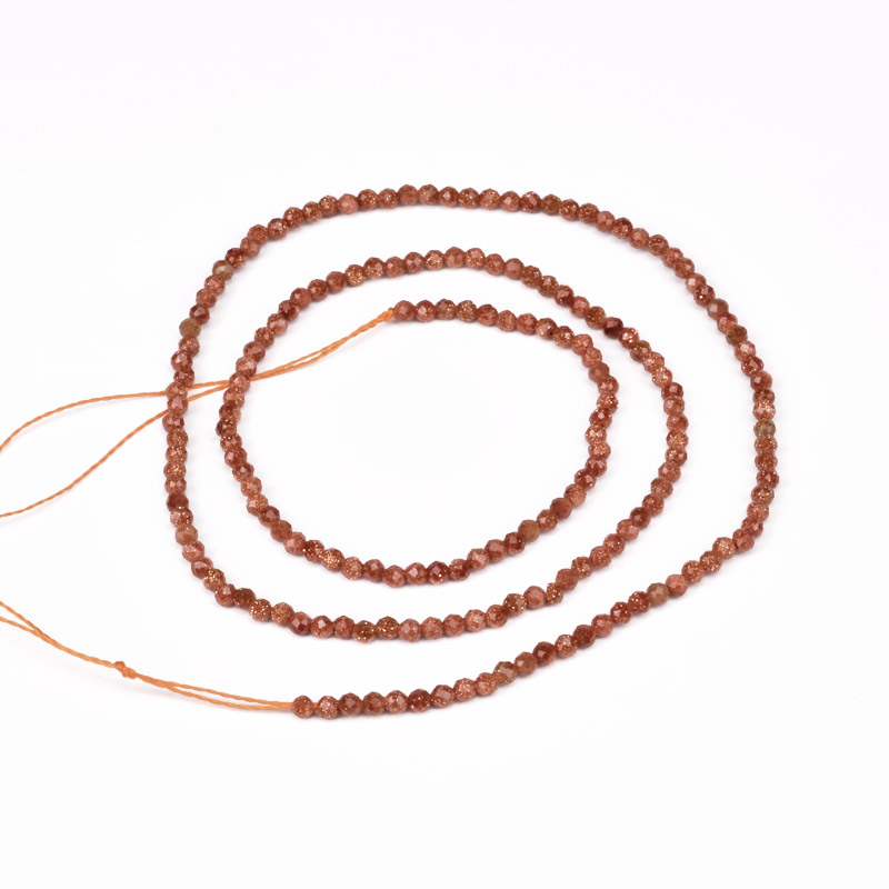 Намистини Авантюрін Золотий пісок, Синт. камінь, 2 мм, Круглі (BUS-051841)