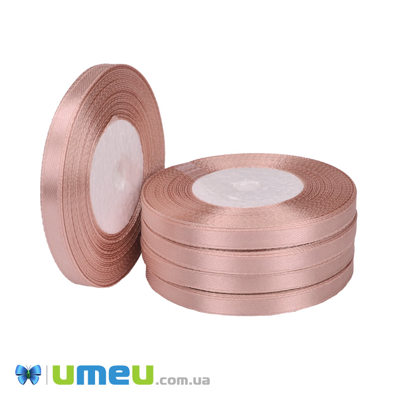 Атласна стрічка, 6 мм, Пудрова (LEN-050964)