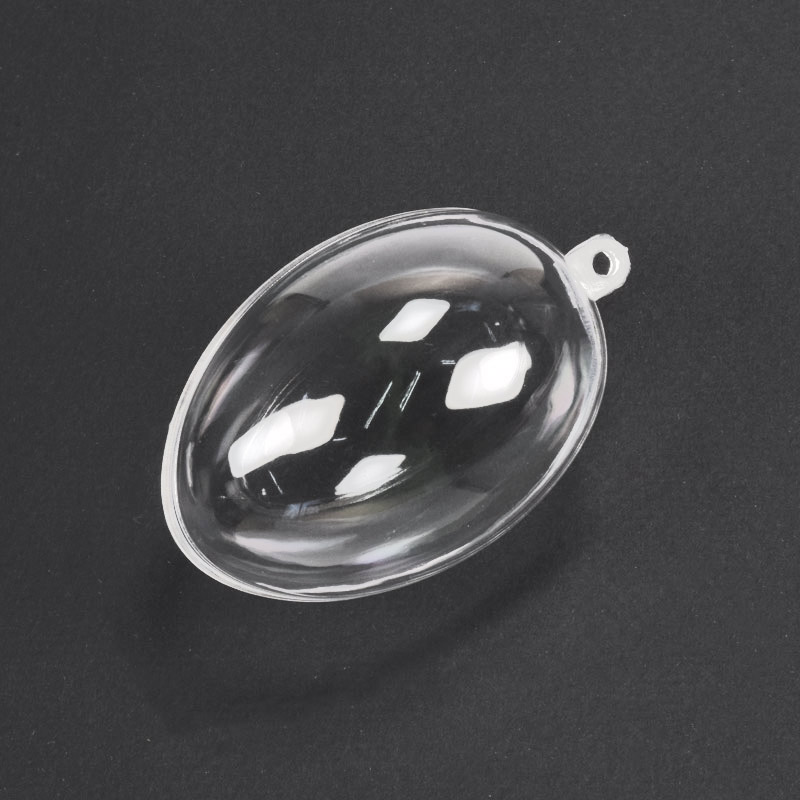 Яйце пластикове збірне з 2 половинок, 6х4,5 см, Прозоре (DEC-057125)