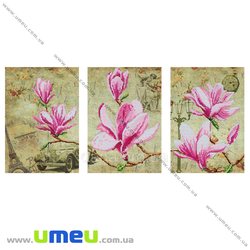 Схема триптих для виш. бісером Dana, Цвітіння магнолії DANA-48 (SXM-034472)