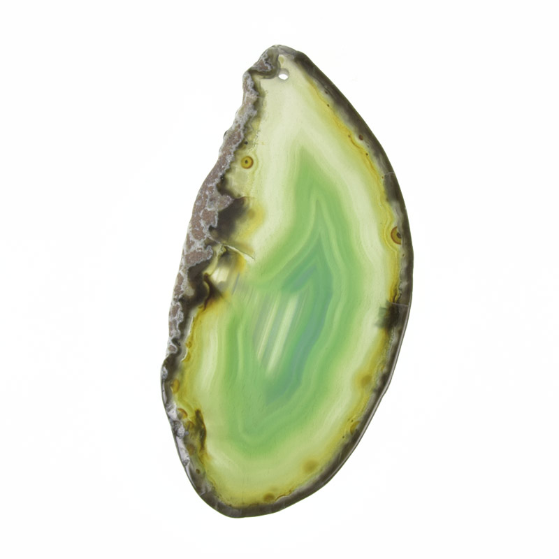 Зріз Агату, Зелений, 84х43 мм (POD-009265)