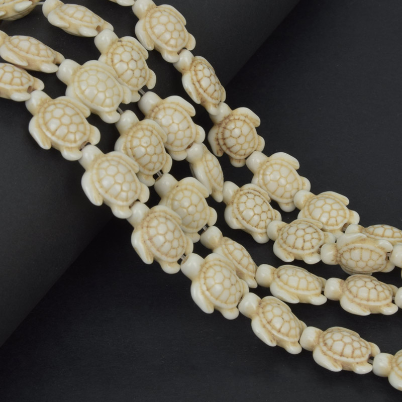 Намистини Бірюза пофарбована, Синт. камінь, 18х14 мм, Черепаха (BUS-057679)