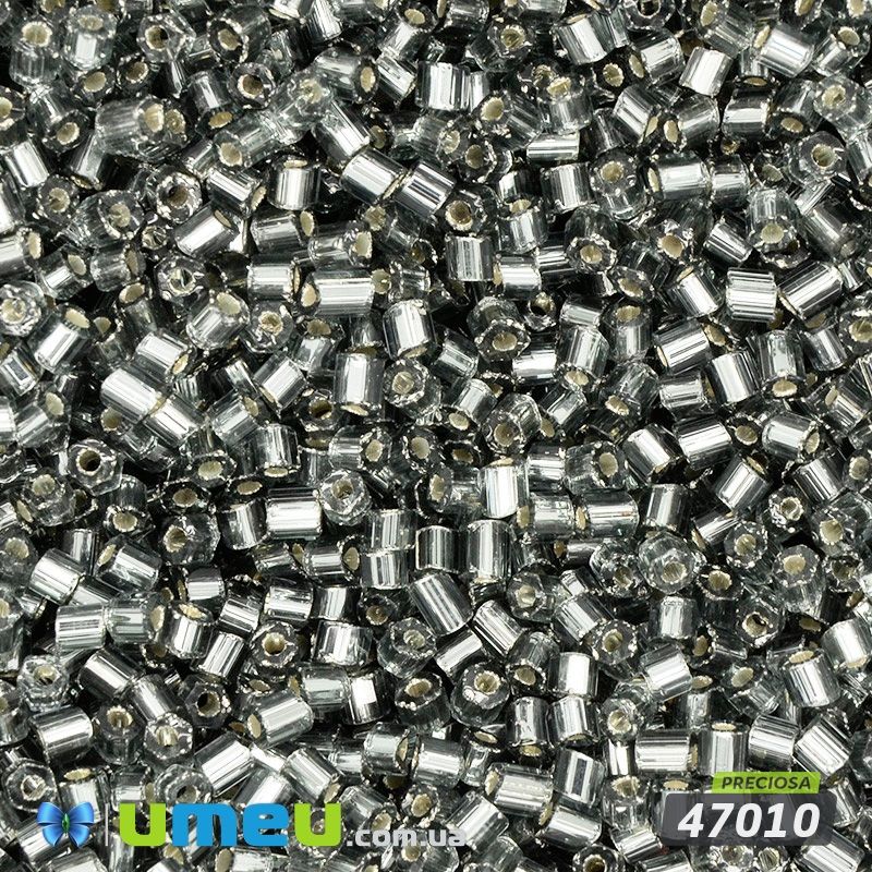 Бісер чеський Рубка 10/0, №47010, Сірий блискучий (BIS-044030)