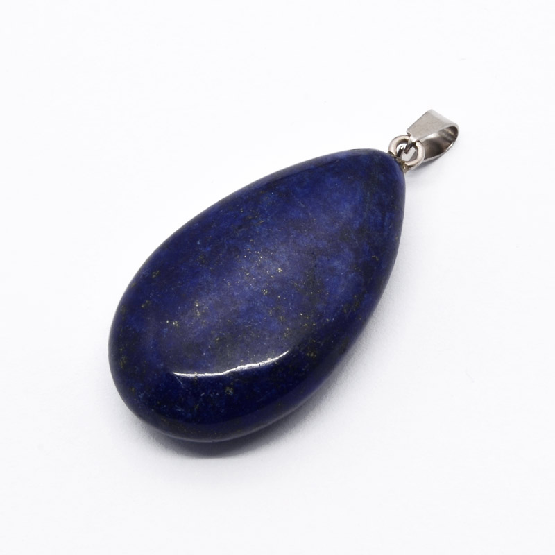 Подвеска Капля, 2 сорт, Натур. камень Ляпис Лазурит, 44х24х12 мм (POD-054400)