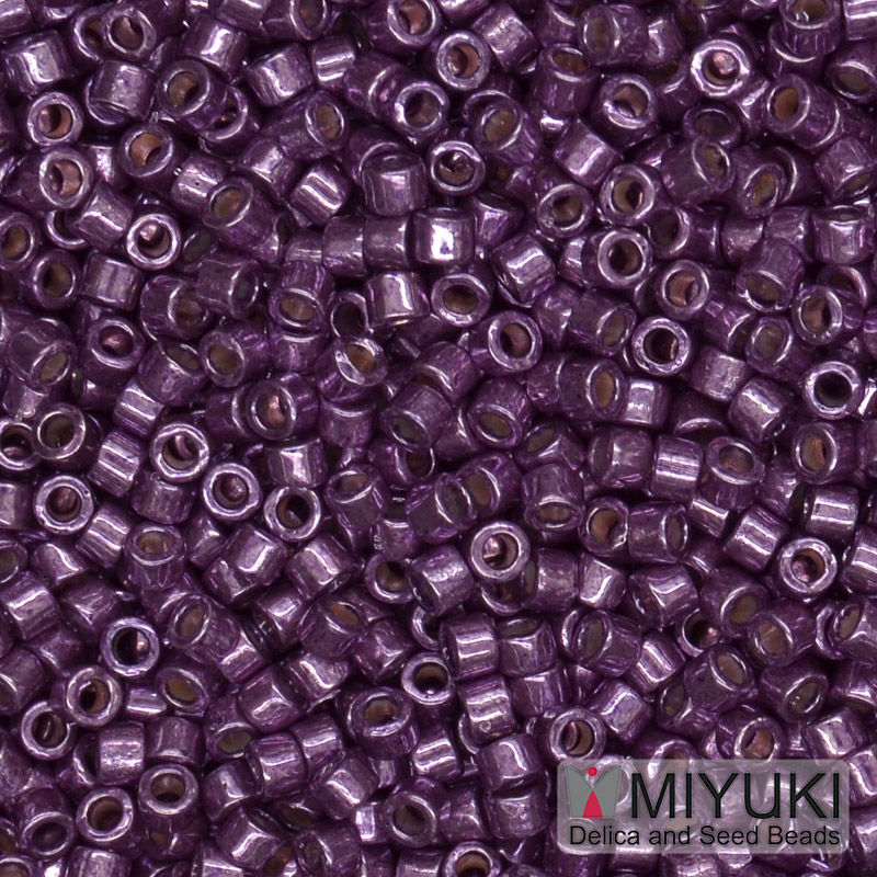 Бісер японський Miyuki Delica 11/0 DB1850, Duracoat Galvanized, Бузковий (BIS-045492)