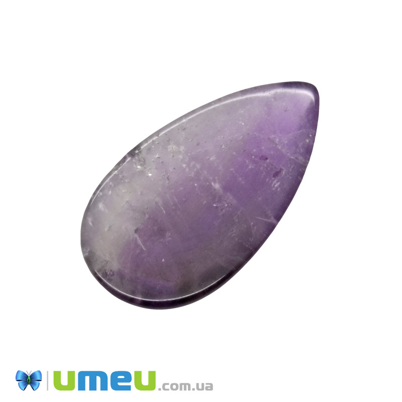 Кабошон нат. камінь Аметист, Крапля, 27,8 х15,2 мм (KAB-050662)