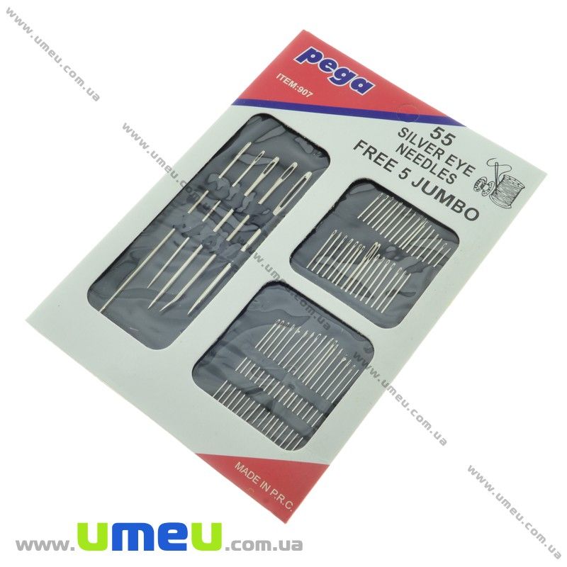 Набір голок Pega, 55 шт мікс (SEW-013910)