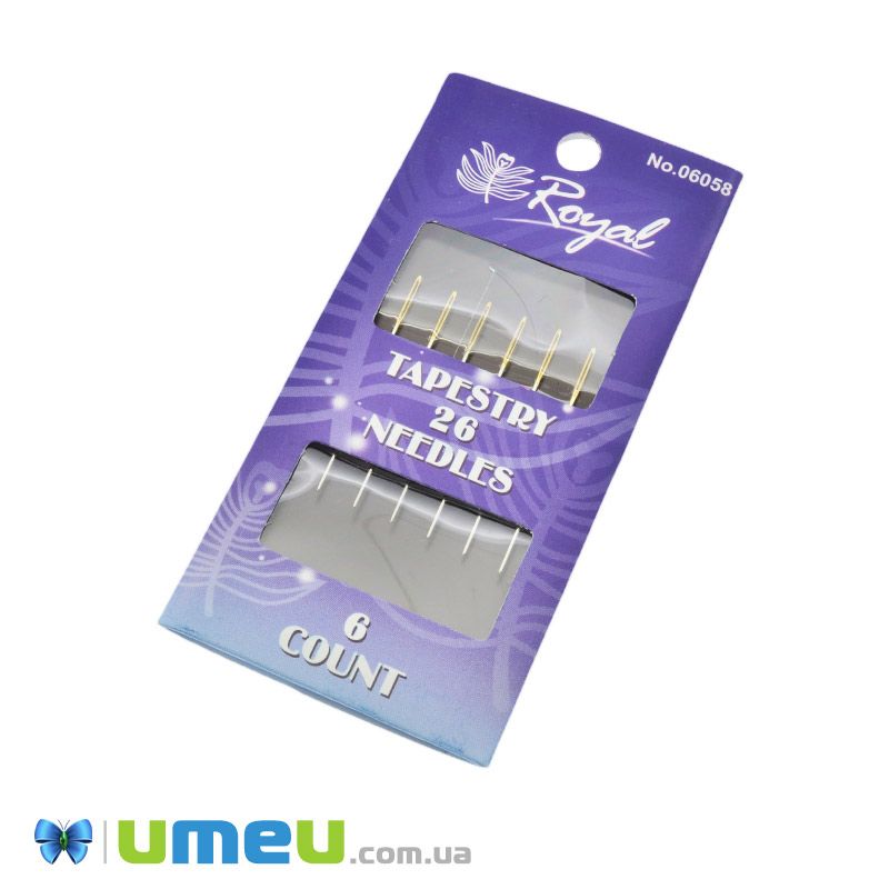 Набір для вишивки гобеленових голок №26, 6 шт (UPK-043389)