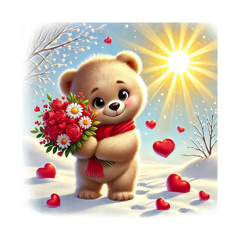 Набір алмазного живопису на підрамнику 25х25 см, Від щирого серця (SXM-061187)