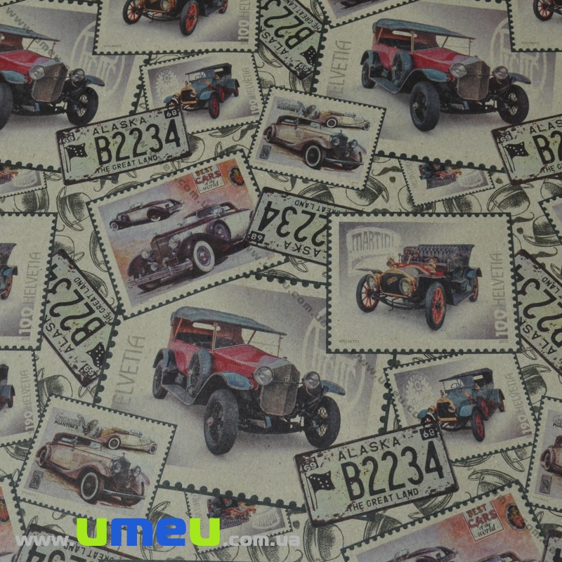 Пакувальний крафт папір Машини, Бежевий, 70х100 см (UPK-035595)