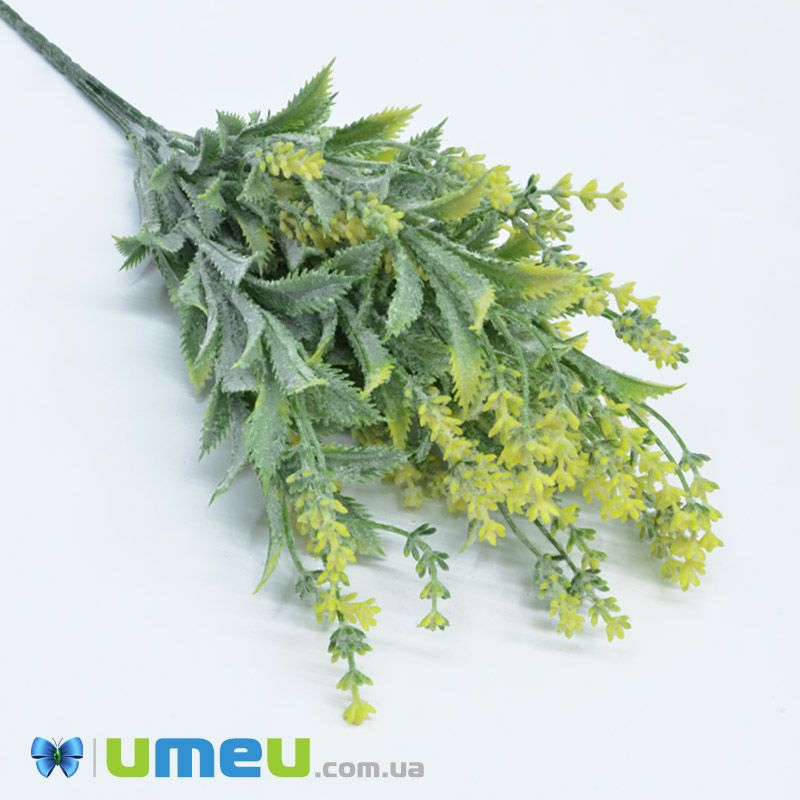 Гілка лаванди з кропивою, 38 см, Жовта (DIF-044961)