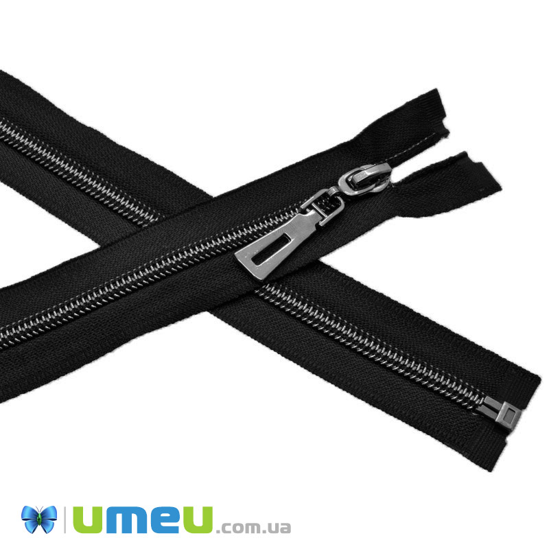 Блискавка спіральна роз'ємна Сільвер, 90 см, Тип 7, Чорна, Чорний (ZIP-060483)