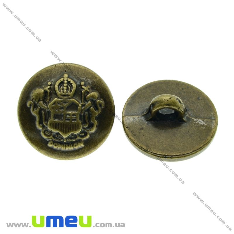 Гудзик пластиковий на ніжці, 18 мм, Бронза (PUG-021443)
