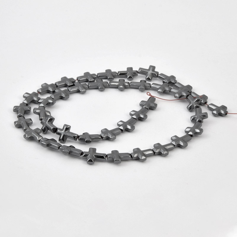 Намистини Гематит, Нат. камінь, Хрест, 10х8 мм (BUS-057827)