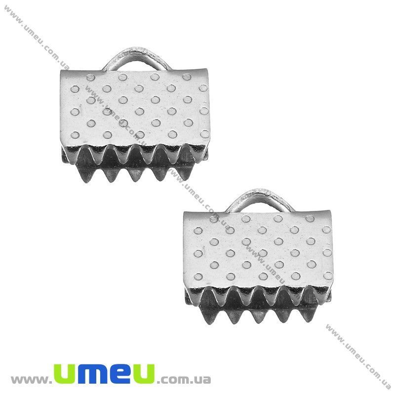 Зажим для лент из нержавеющей стали, 8х7,5 мм, Темное серебро (STL-028370)
