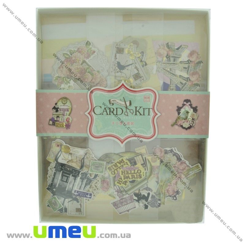 Набір скрапбукінгу для виготовлення 6-ти міні-листівок з конвертами (DIF-032801)