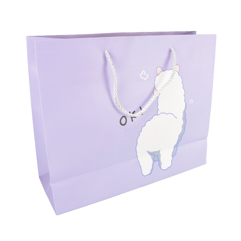 Подарунковий пакет Овечка, 32х26х11 см, Бузковий (UPK-035679)