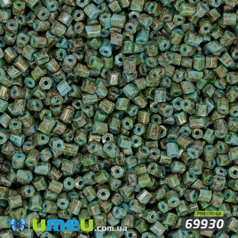 Бісер чеський Рубка 11/0, №69930, Бірюзово-коричневий (BIS-044079)